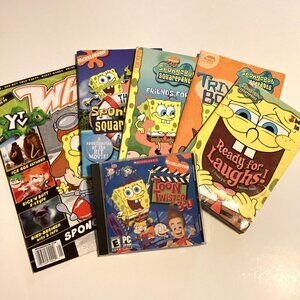 A Bundle of SpongeBob SquarePants Paperback Books + CD Collectable